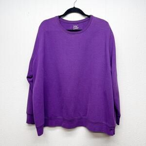 Just My Size Purple Sweatshirt Womens 3X Athleisure Casual Everyday Wear Lounge